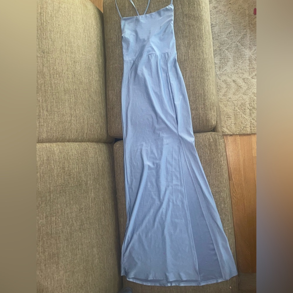 Rainbow Light Blue Maxi Dress